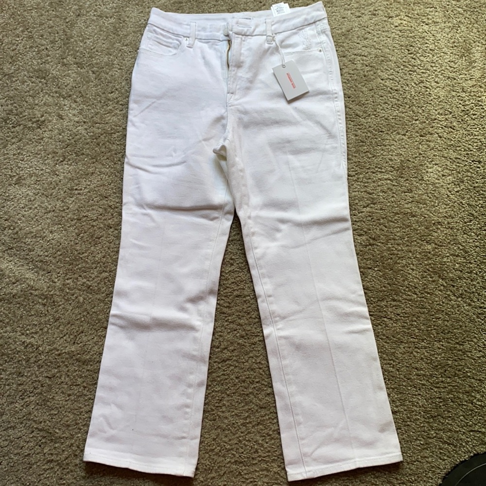 Good American white denim. Good Curve 6/28